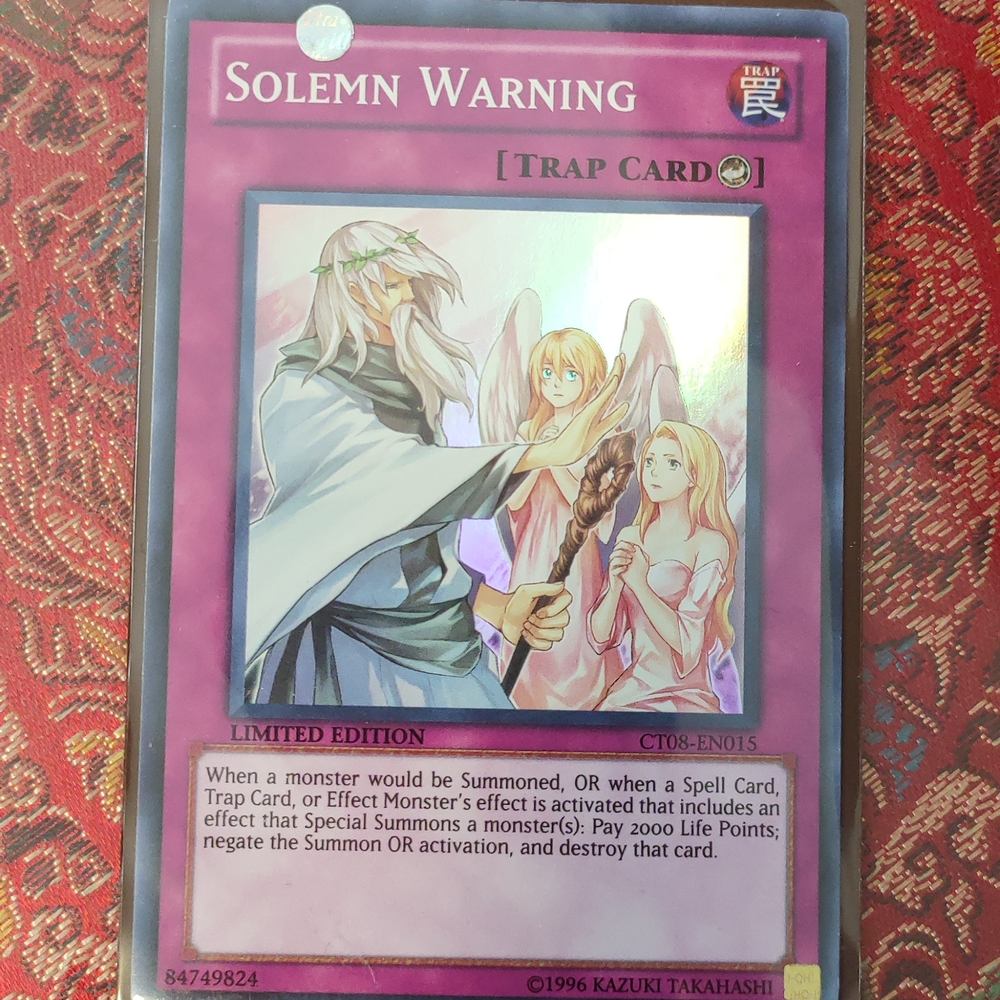 Yu Gi Oh Solemn Warning